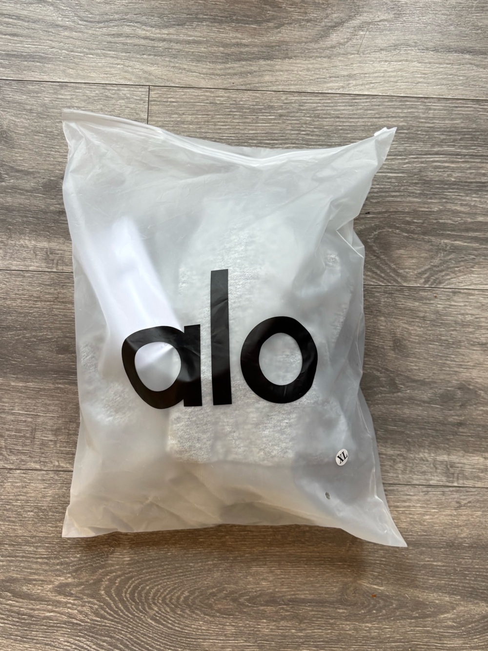 ALO Yoga Heather Gray Hoodie with Silver 'alo' Metal Logo